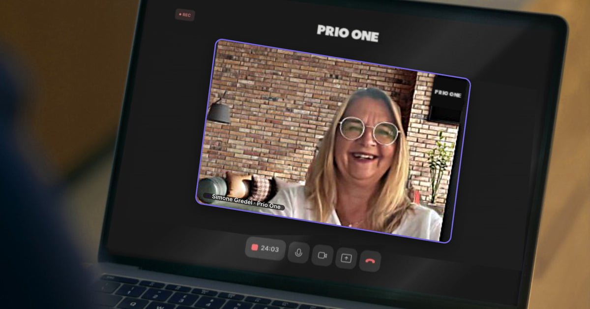 Videocall mit Simone Gredel von Prio One im Begleitprogramm Gewichtsmanagement